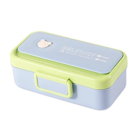 Madkasse til børn med tegneseriedesign til skole - Mikrobølgesikker og praktisk til skolefrokosten
