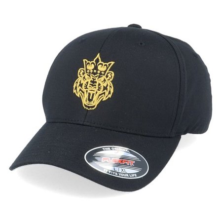 Iconic - Svart flexfit Keps - Tiger King Black/Gold Flexfit @ Hatstore