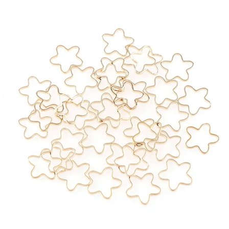 40st Star Bead Linking Rings Hollow Petal Blossom Ramar