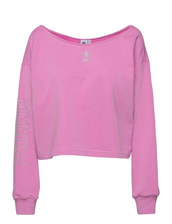2000 Luxe Slouchy Crew Sweatshirt W Pink Adidas Originals