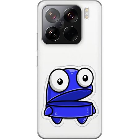 Kompatibel Mobilcover til Xiaomi Xiaomi 15 Pro Blå tegneseriefigur med åbent udtryk og store øjne i sjov illustration