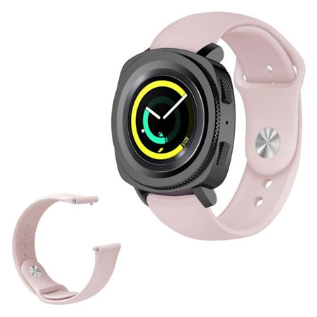 Pure color klockarmband för Samsung and Garmin watch - mörkrosa