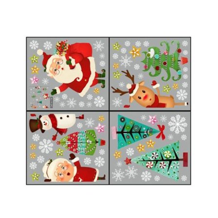 Jouluaiheiset staattiset ikkunatarrat, kaksipuoliset koristeelliset seinätarrat