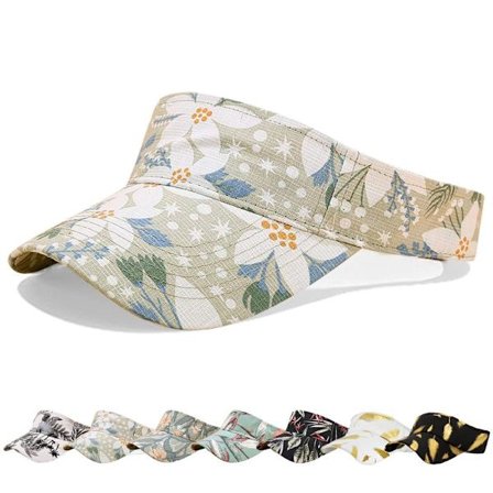 Solskjerm for kvinner - sommer Justerbar solskjermhatt, Golf solskjerm Dame solskjermhatt Hestehale Baseballcaps Trykt Tennis Løpesolskjermer caps