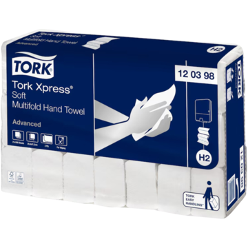 Pappershandduk Tork Xpress Mjuk Z-vikt 2-lag H2