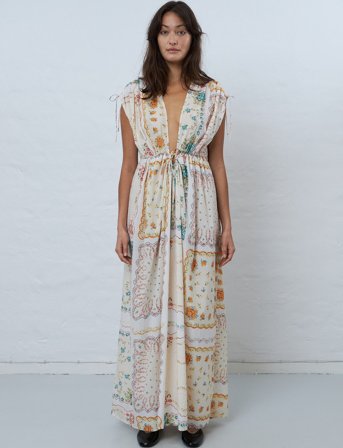 Stella Nova Cotton Tissue Printed Maxi Dress - Multi/patterned - 40