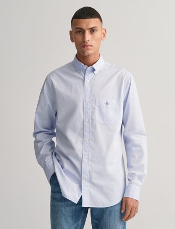 GANT Reg Classic Poplin Shirt - Blue - S