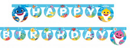Banderoll Baby Shark 200 cm - Baby Shark Kalas Dekoration - Kalaslagret.se