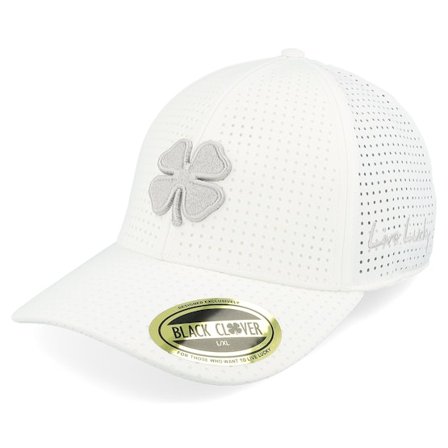 Black Clover - White flexfit Gorra - Perf Silver/White Flexfit @ Hatstore
