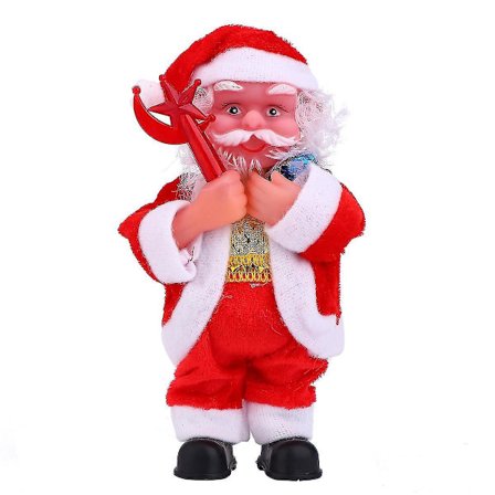 Lysende Julemand Lint Stående Julemandsdukke Juledekoration Gave Til Hjemmebutik Uden Batteri (r