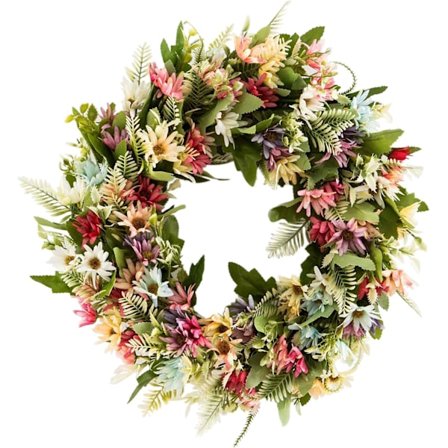 Dörrkrans, konstgjord vild krysantemumblomsterkrans, alla storlekar