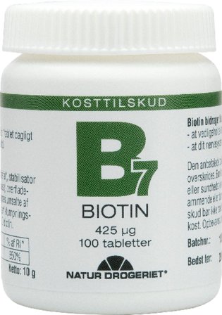 Natur Drogeriet Biotin, Helse & Madvarer, Hud, Hår & Negle, Kosttilskud Til Håret