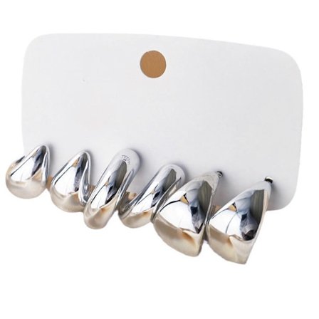 6 st Stilrena C-formade Vattendroppsörhängen Akryl Örhängen Mode Smycken för Fester och Vardagsbruk