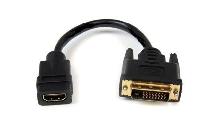 GARBOT DVI-HDMI. M/F. Black. 15cm
