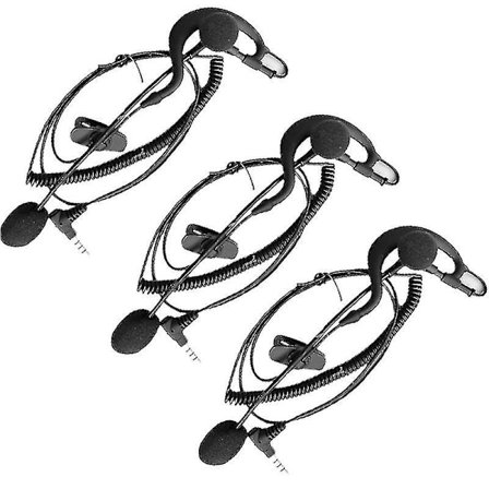 3 kpl Tuomarin Kuulokkeet Korvakoukun Kuulokkeet 3,5 mm Liitäntä Vnetphone V4/6c Plus/pro Moottoripyörän Intercomille -yuhao