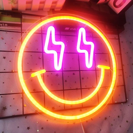 Smiley Face Neon Skylt Dimbar Smiley Face Led Skylt Smile Neon Skylt För Väggdekor Smiley Face Dekor För Sovrum Barnrum Smiley Neon Skylt För Rum D