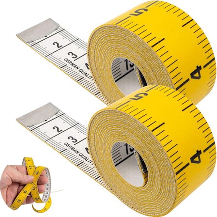 2 stk skreddersøm målebånd med total lengde 150 cm, 2 i 1 målebånd
