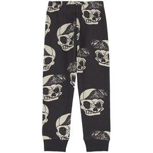 Kids - MAINIO Stretch Limo/Silver Green GOTS Skully Sweatpants 86/92 cm - Bottoms - 86/92 cm - Grey