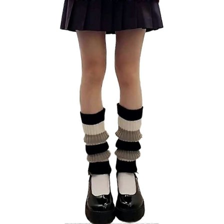 Japanske JK-uniform benvarmere over knæet Koreansk Lolita Vinterpige Kvinder Strikkede Strømper Pile Up Strømper Fodbeskyttelse