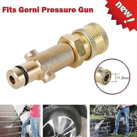 Adapter og højtryksrenser Kobber Skumkanon Flaske Konnektor Messing Hun Adapter til Sneskum Lanse Pistol Potte til Nilfisk Gerni Serien - God kvalitet