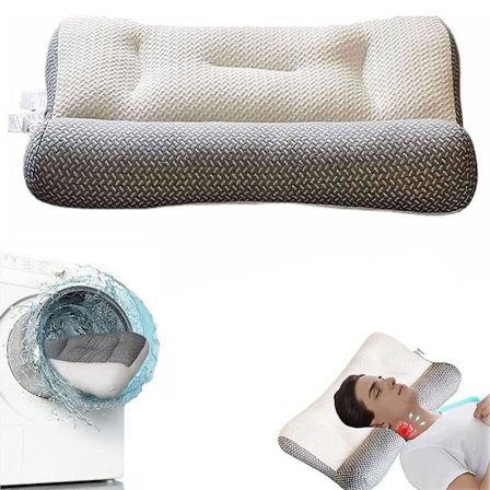 Ergonomisk kudde i memory foam för lindring av nacksmärta, ortopedisk design (LGL)