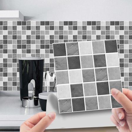 10 St Kakelklistermärke Mosaikmönster Självhäftande Väggdekal