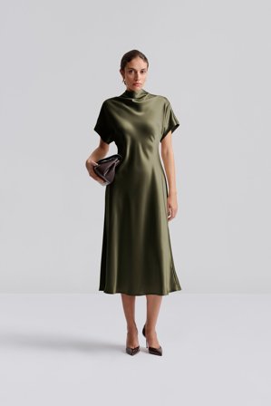 Malina - Alivia Midikleid - XS - Olive