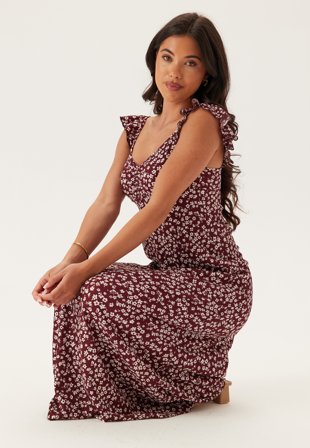 BUBBLEROOM Frill Maxi Dress Klær