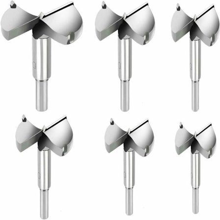 6 stk. træbor, hårdmetal træfræsere diameter 30/35/40/45/50/60mm, bor til stansning af træprodukter, skuffer, plastprodu