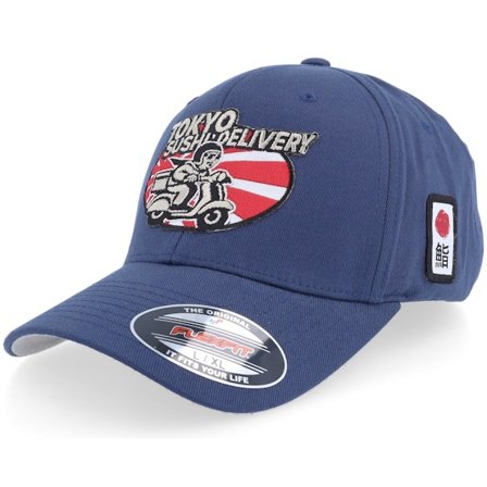 Yapan - Blau Flexfit Cap - Tokyo Sushi Delivery Navy Flexfit @ Hatstore
