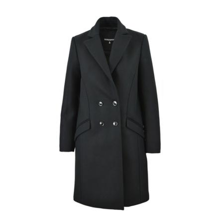Patrizia Pepe, Double-Breasted Coats Zwart, Dames, Maat:XS