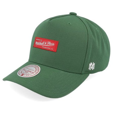 Mitchell & Ness - Grön adjustable Keps - Branded Box Logo Pro Crown Dark Green A-Frame Adjustable @ Hatstore