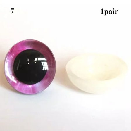 Plast sikkerhetsøyne Glitter Krystalløyne 7 7