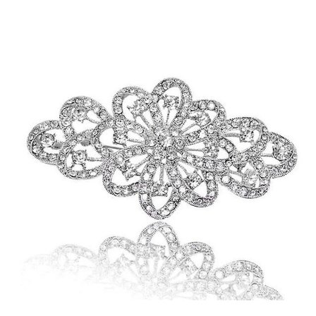 Kubisk Zirkonia Krystal Rhinestone Bryllup Brosche Pin til Kvinder Brud Smykker