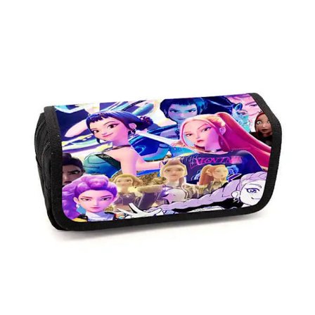 KPop Demon Hunters Penalhus Anime Perifer Oxford Klud Penalhus Skoleartikler Bærbare Holdbare Opbevaringstasker 8