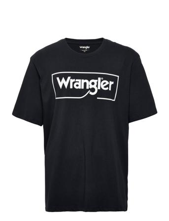 Frame Logo Tee T-shirt Sort Wrangler