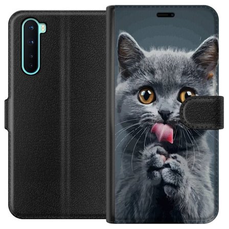 Kompatibelt Lommeboketui til OnePlus Nord Katt