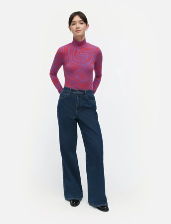 Marimekko Jäkälä Jokuraita Logo - Red - XS