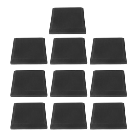 10 stk lydtette skumplater flammehemmende myk grå absorberende lyd akustisk skum