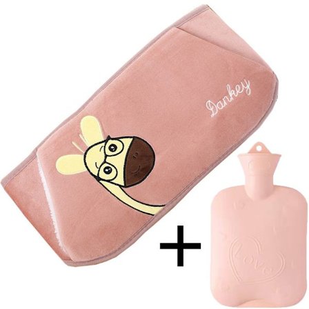 Varmvattenflaska av gummi med cover