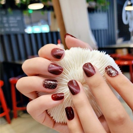 French Fake Nails Christmas False Nail F75 F75