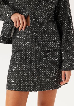 Pieces-Pcroberta Hw Mini Sequins Skir-XL