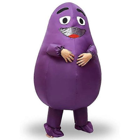 Lilla Milkshake Mann Oppblåsbar Maskot Kostyme, Voksen