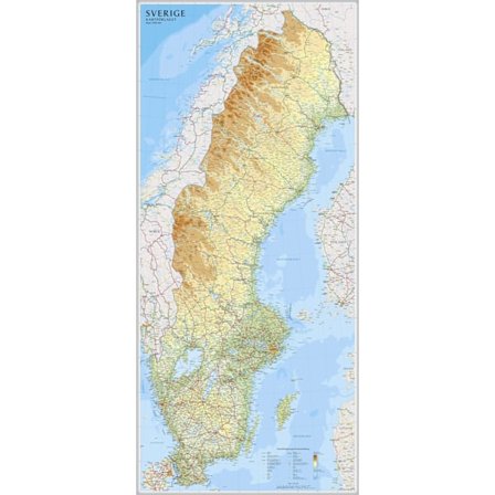 Sverige väggkarta Kartförlaget, 1 9789189427556