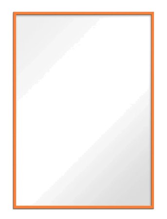 Poster & Frame Orange Wood Mirror - Orange - 40X50CM