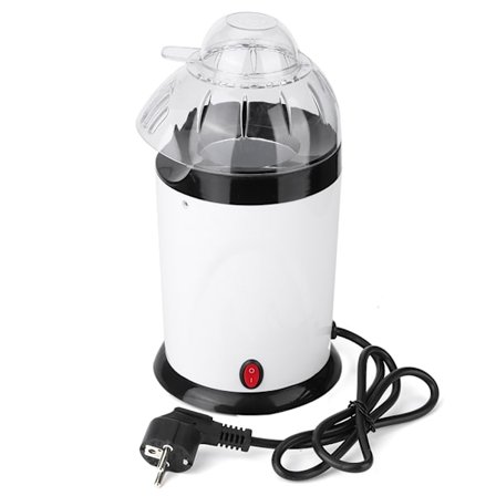 Husholdnings Mini Elektrisk Blæser Automatisk Popcorn Popper Popcorn Maker EU Stik 220-240V Hvid