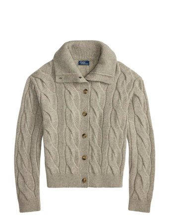 Polo Ralph Lauren | Cable Wool-Cashmere Funnelneck Cardigan | M