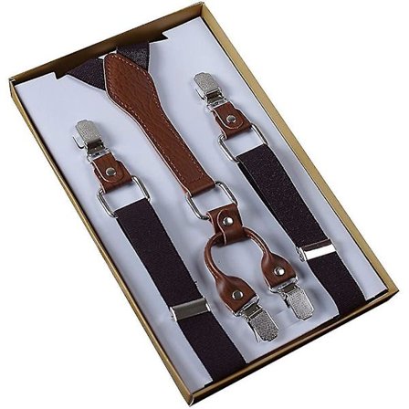 Unisex Y-formede 4-klips Seler til Kvinder og Mænd Høj Elastisk Justerbare Seler