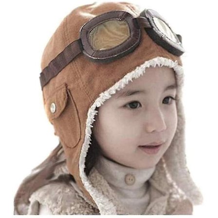 Baby Kid Boy Og Pige Varm Ørevarmere Pilot Hue Flyverhjelm Hat,