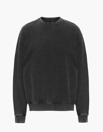 Organic Oversized Crew - Faded Black - XS